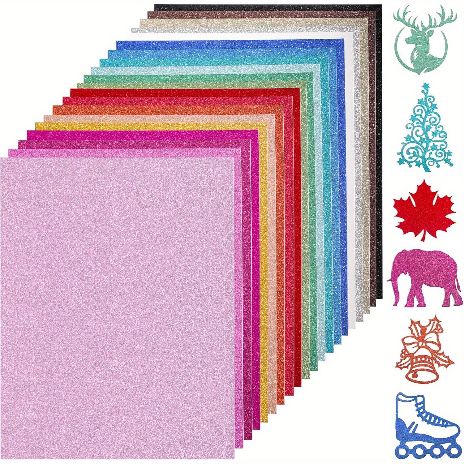 TEMU 50 Sheets 25 Colors Glitter Cardstock- 8.3 X 5.8inch 250gsm/92lb Heavy Thick Colorful Glitter Cardstock, Suitable For Handicraft Projects Card Making Birthday Wedding Decoration Uap21mx40