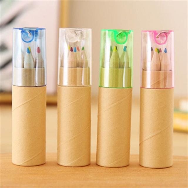 TEMU 1set Professional 12 Color Pencil Crayon For Kawaii School Supplies Stationery Batch Barreled Oily Colored Pencil Art Tool