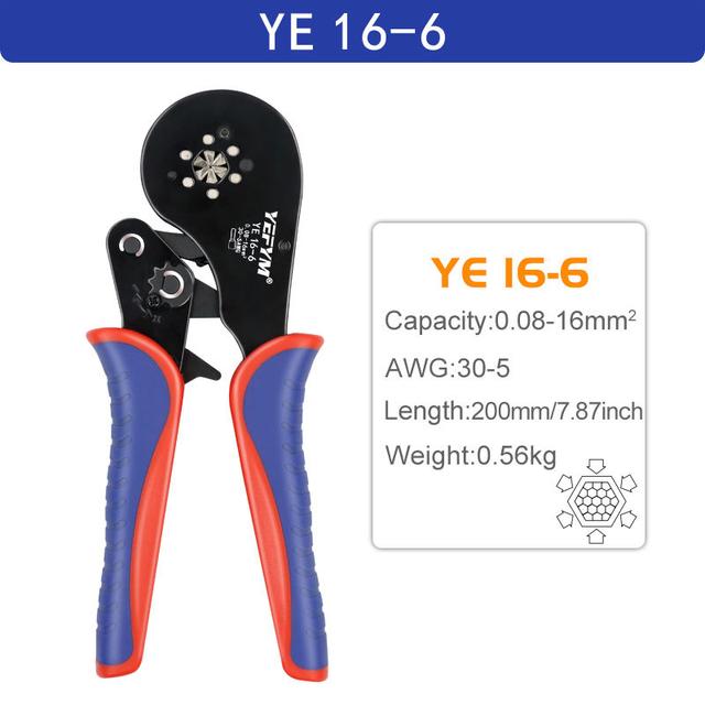 TEMU Crimping Tool Awg 30-5, Hexagonal Ratchet Crimper For End-sleeves, Wire Ends Terimnals (crimper 16-6)