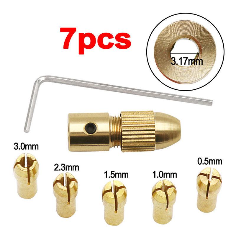 TEMU 7pcs Center Shaft Drill Set For Small Motor Drill Additions