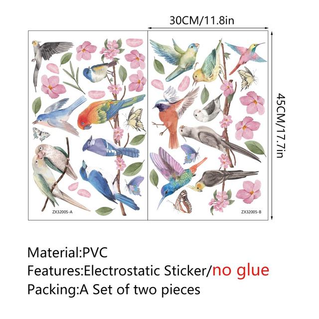 TEMU Adesivo Elettrostatico in Vetro con di , Ramo e