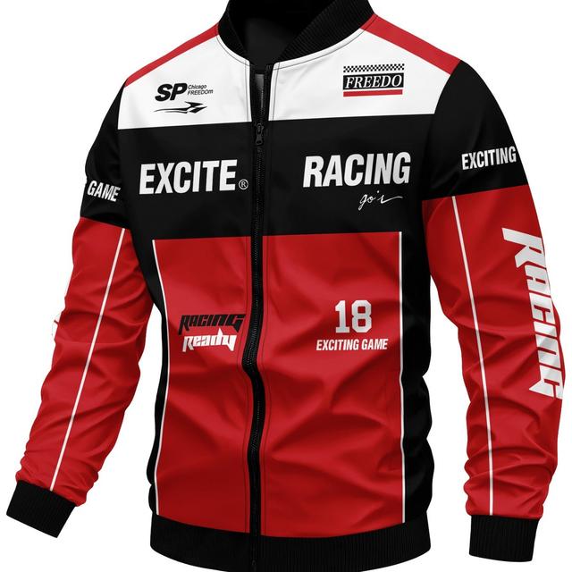 TEMU Men's Fashion Casual Sports Print Jacket