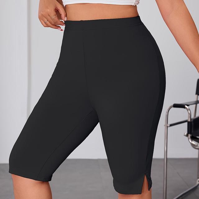 TEMU Plus Size, Plus Size Slit Leggings
