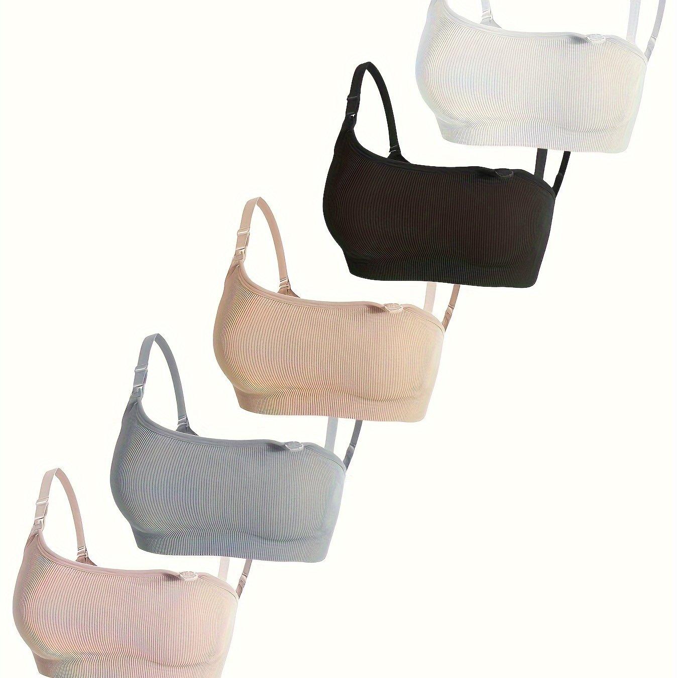 TEMU Damen Nahtloser Still-BH Fünfteiliges Set
