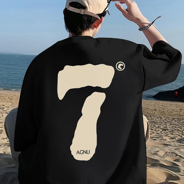 TEMU メンズ シズコ・クドー アニメポートレートプリントTシャツ - ブラック レトロ ィ ベンション ティー, ショートスリーブ カジュツ, , 洗濯機対応 オール