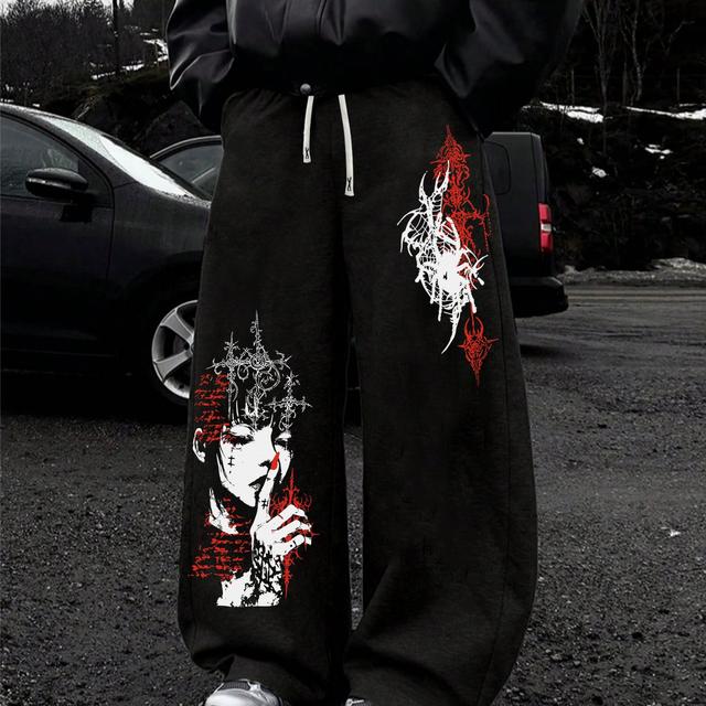 TEMU Pantalones Jogger Holgados para Hombre - Adecuados para Gimnasio, Casual y - Cintura Ancha, Ajuste Holgado, de Gimnasio a Streetwear