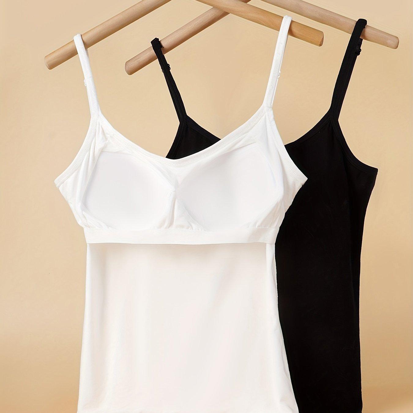 TEMU 2 piezas Camisola Chaleco de Mujer con de Pecho Ropa Interior Se Puede Usar Deportes Base Ropa Interior