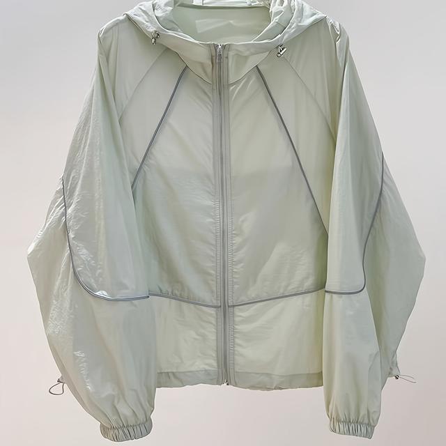 TEMU 여성용 가벼운 여름 자켓 - 통기성이 좋은 퀼트된 봄버, 지퍼로 닫힐 수 있는 캐주얼한 오픈 프론트 아웃웨어, 에어컨, 봄/가을 패션, 봄 패션 자켓 | 퀼트 디자인 | 캐주얼 자켓