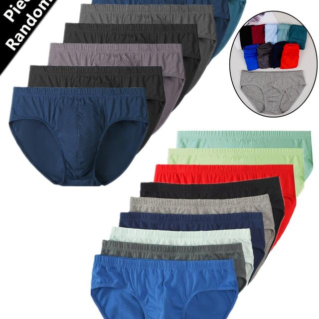TEMU Pack de 10 Culottes Hipster Homme Couleur Unie Simple et Respirante à Taille Moyenne Confortable