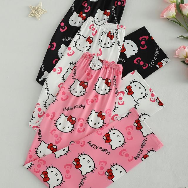 TEMU Pijama Feminino Sanrio Conjunto de Peças Casual e com Estampa Cartoon