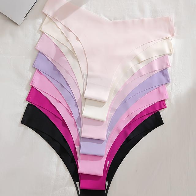 TEMU 7er-Set Damen-Slips in Mehrfarbig, Nahtlos, Sexy Bikini Sport-Fitness-Slips