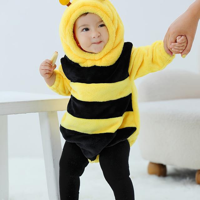 TEMU Infant Baby Spring/autumn Long Sleeve Flannel Romper And Soft Comfortable Outerwear,