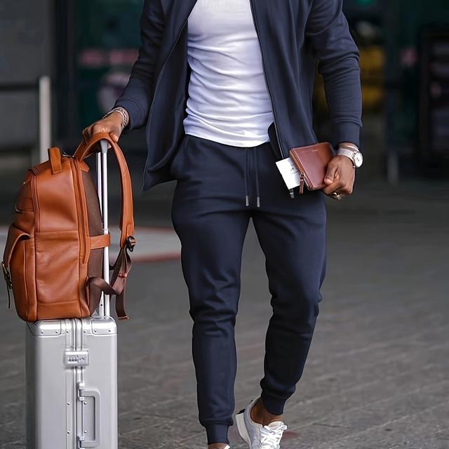 TEMU New Casual And Versatile Men's Sports Outfit, A Stylish Two-piece Set.