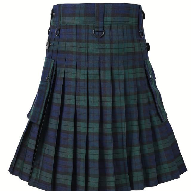 TEMU Scottish Festival Skirt For Men, Pleated Kilt With Design//'s//wedding/halloween/traditional Festivals