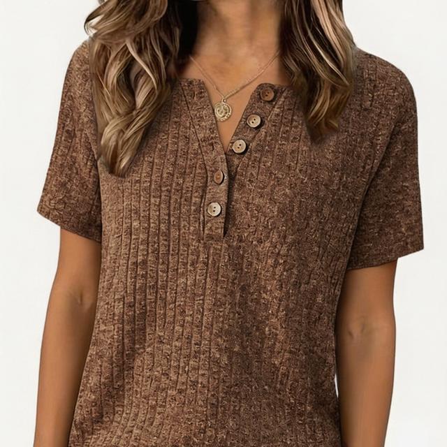 TEMU Plus Size, Plus-size Women's Button-up Top