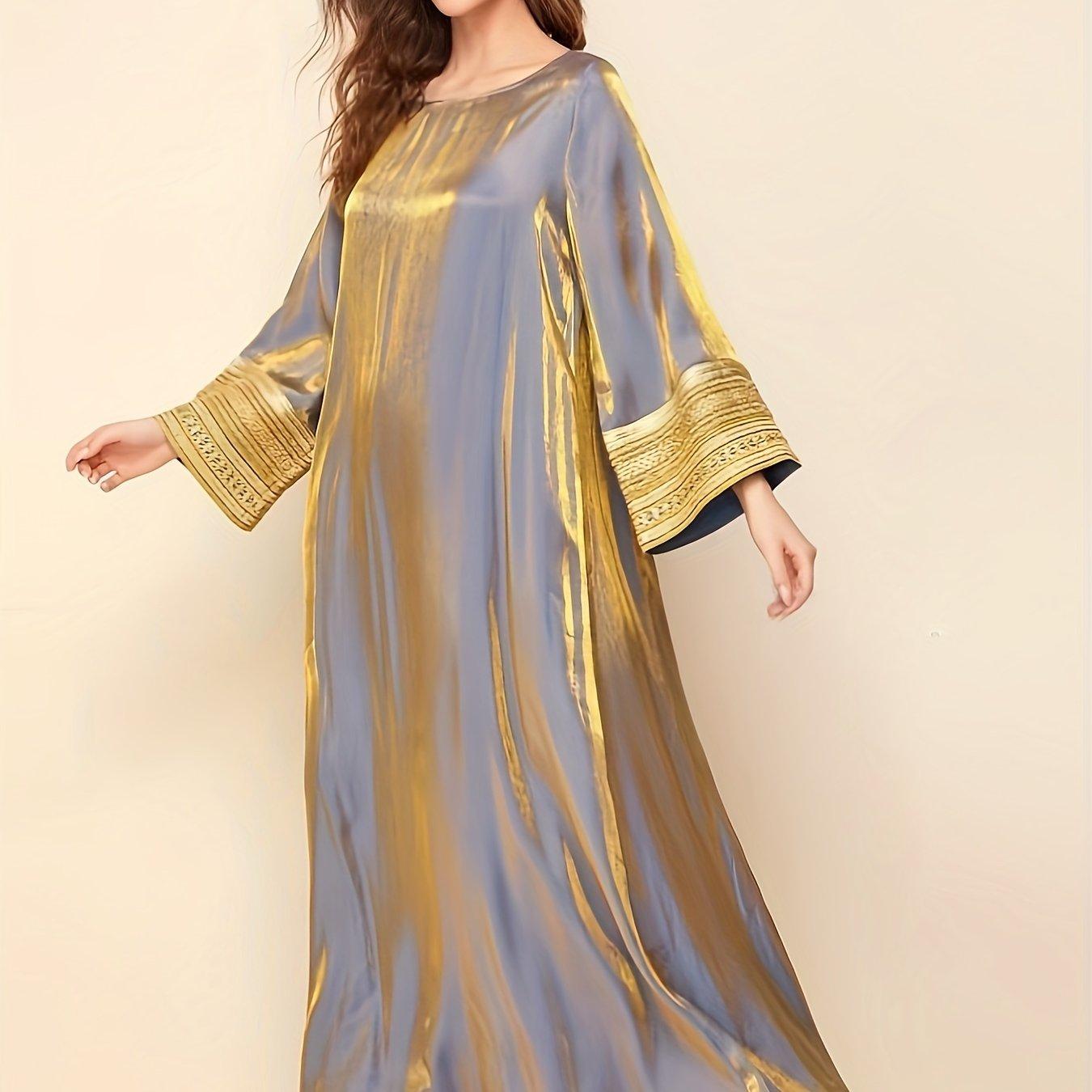 TEMU -developed Spliced Sleeve Women's Robe