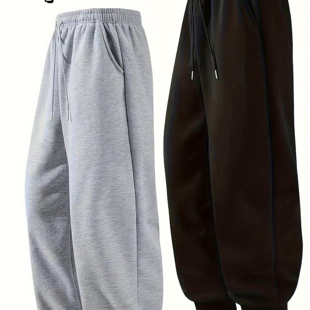 TEMU Spring/summer Men's Fashion Casual Drawstring Jogger Pants, Two-pc In Multiple Colors