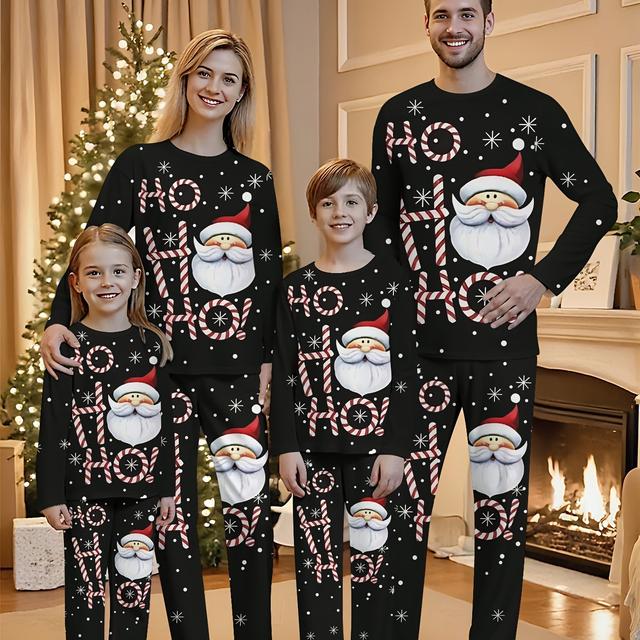 TEMU Weihnachten, praktische Eltern-Kind-Kombinationen für verschiedene Anlässe, Familientreffen, Rundhalsausschnitt, Langarm-Pajama-Sets, Homewear-Sets, Pyjamasets, modisches -Outfit