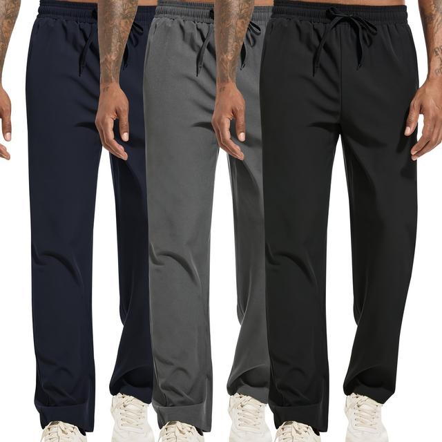 TEMU Conjunto de para hombre, pantalones largos deportivos casuales