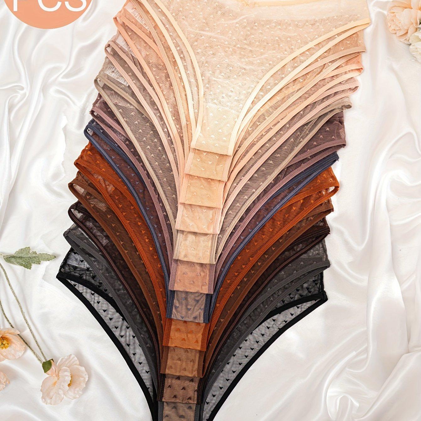 TEMU Culottes pour femmes grande taille à motif cœur, lot de 12