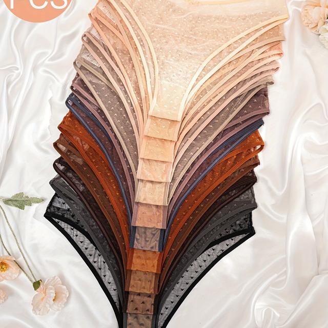 TEMU Culottes pour femmes grande taille à motif cœur, lot de 12