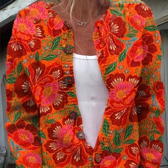 TEMU Plus Size - Bloemmotief, Vrije Tijd en Stijlvolle 3D-geprinte Stijl