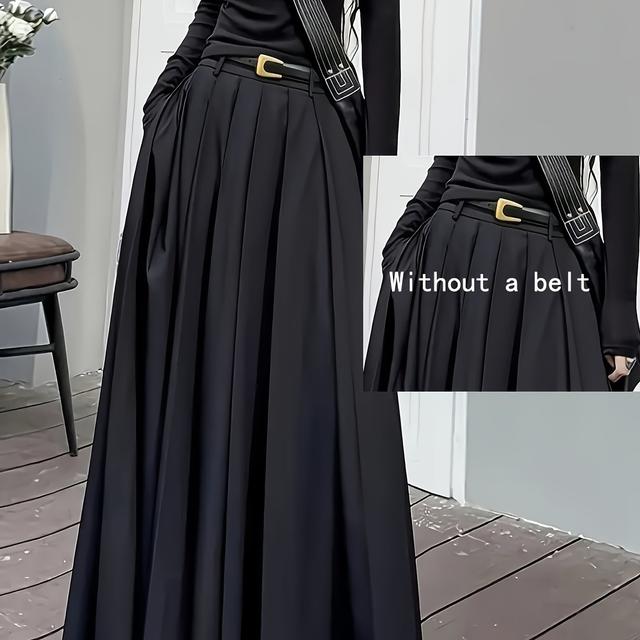 TEMU New Women's Fashion Elegant Temperament Long Dress High Waist Skirt Versatile Skirt