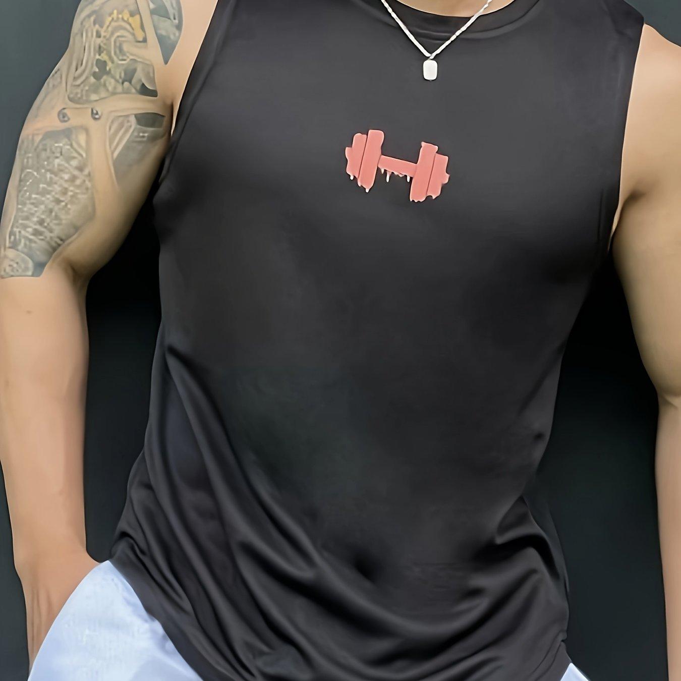 TEMU เสื้อกล้ามทรงสลิมฟิตสำหรับผู้ชาย ใส่เล่นกีฬา ฟิตเนสหน้าร้อน ไซส์ใหญ่พิเศษ