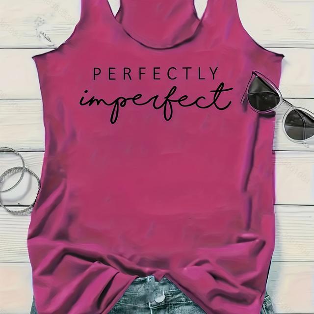 TEMU Summer Fashion Simple Slim Fit Printed Tank Top