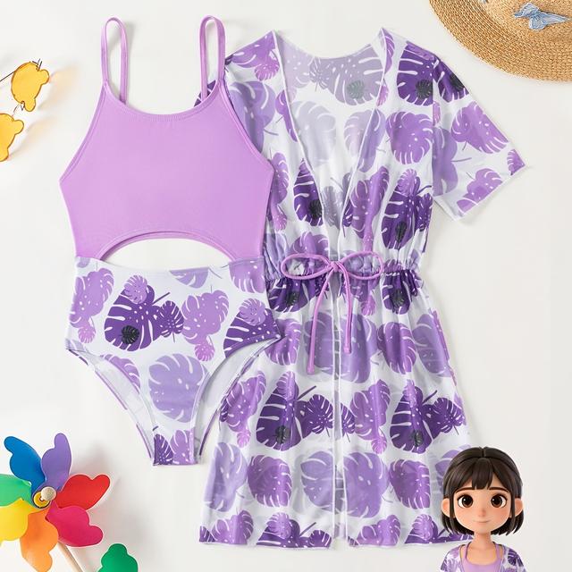 TEMU Girls' Fashion Swimsuit Set