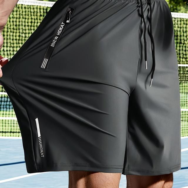 TEMU Shorts Deportivos Casuales de Moda para Hombre con Cintura Ajustable y Bolsillos con Cremallera, Ideales para Deporte, Exteriores y Uso Diario