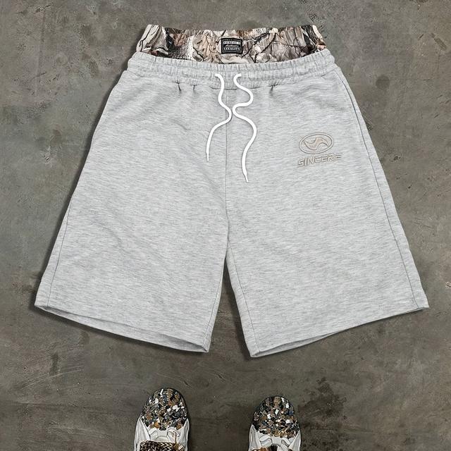 TEMU Men's 2-in-1 Look Printed Embroidered Loose Casual Shorts