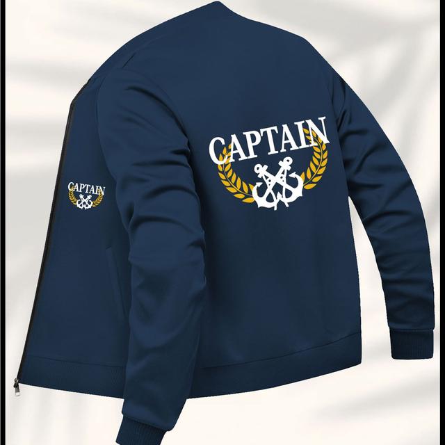 TEMU Men's Trendy Print Stand-collar Jacket