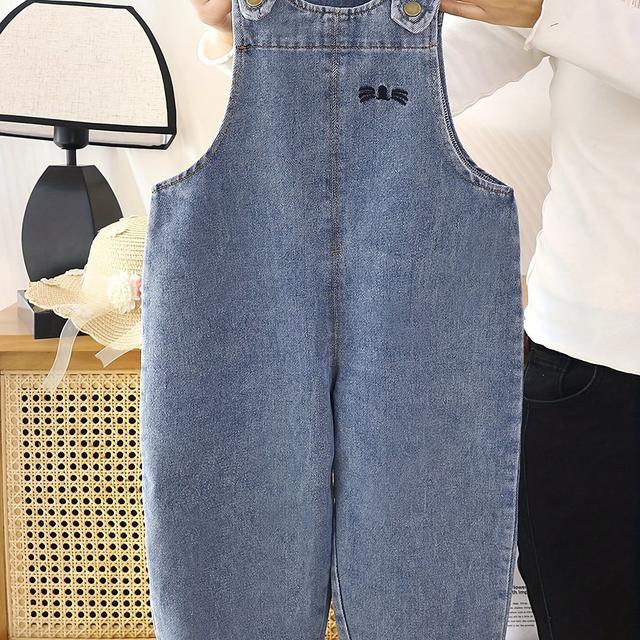 TEMU Herbst- und Winter Neue Hosenträgerhose Gestickte dreidimensionale Hasenohrhose Niedliche und modische Baby Jungen und Mädchen Säugling Baby Mode Lässige Hasenohrhose, für Draußen