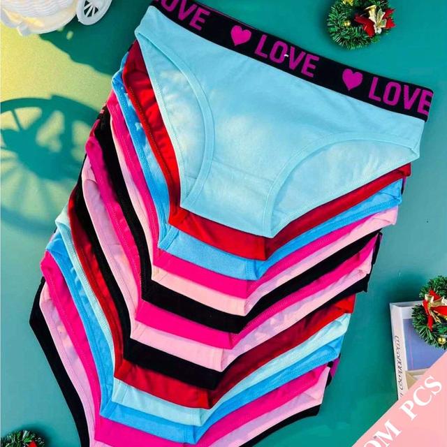 TEMU 5pcs Random 1pc Women's Mid-rise Panties, Solid Panties, Random Colors, Comfortable Breathable Seamless Briefs, Elegant 's Underwear, Wear, Random Shipping