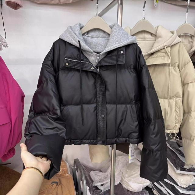 TEMU 【洗濯不要】レディースダウンジャケット。オフに最適。な韓国風ショートコート。小柄の方にもおすすめ。厚手の冬用オーバーコート。