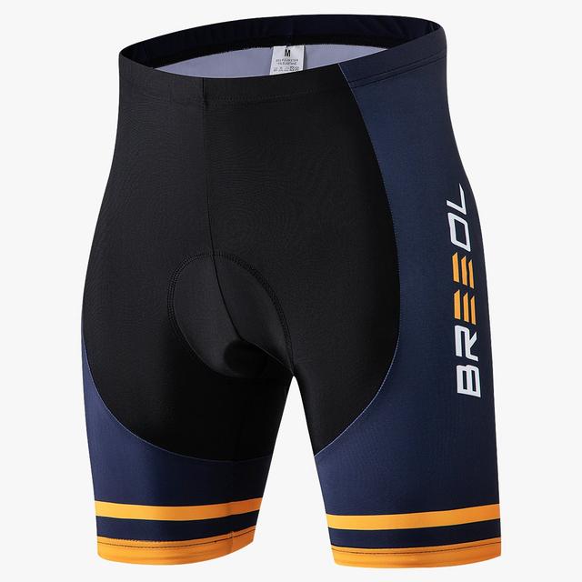 TEMU Men's Cycling Shorts With Gel Padding Designed For Long Rides, Featuring High Elasticity, , Quick-drying , And Anti-slip Leg Bands