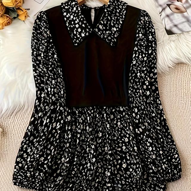 TEMU Plus Size, Plus Size Spring/summer New Floral Print Long Sleeve Casual Women's Top T-shirt