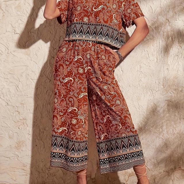 TEMU Spring And Autumn New Women's Printed Suit Set