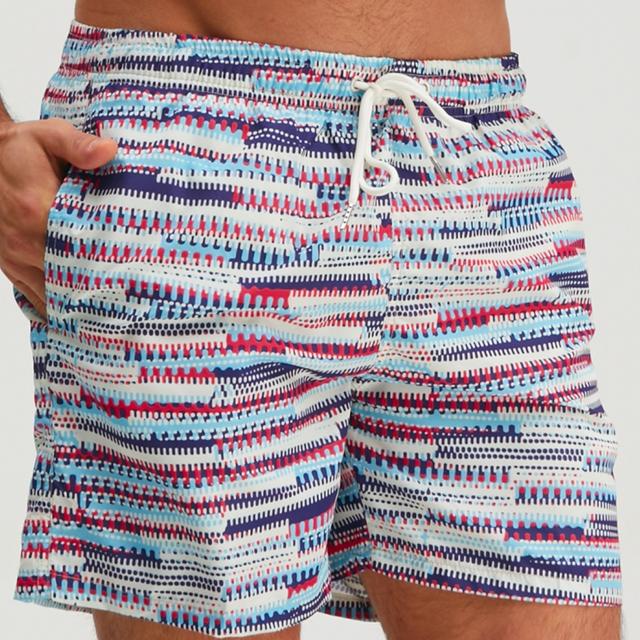 TEMU Shorts da Bagno con Stampa e Cintura Regolabile - 100% Poliestere per , Palestra, Spiaggia & Allenamento - Shorts Sportivi Casual Traspiranti Taglio Regular