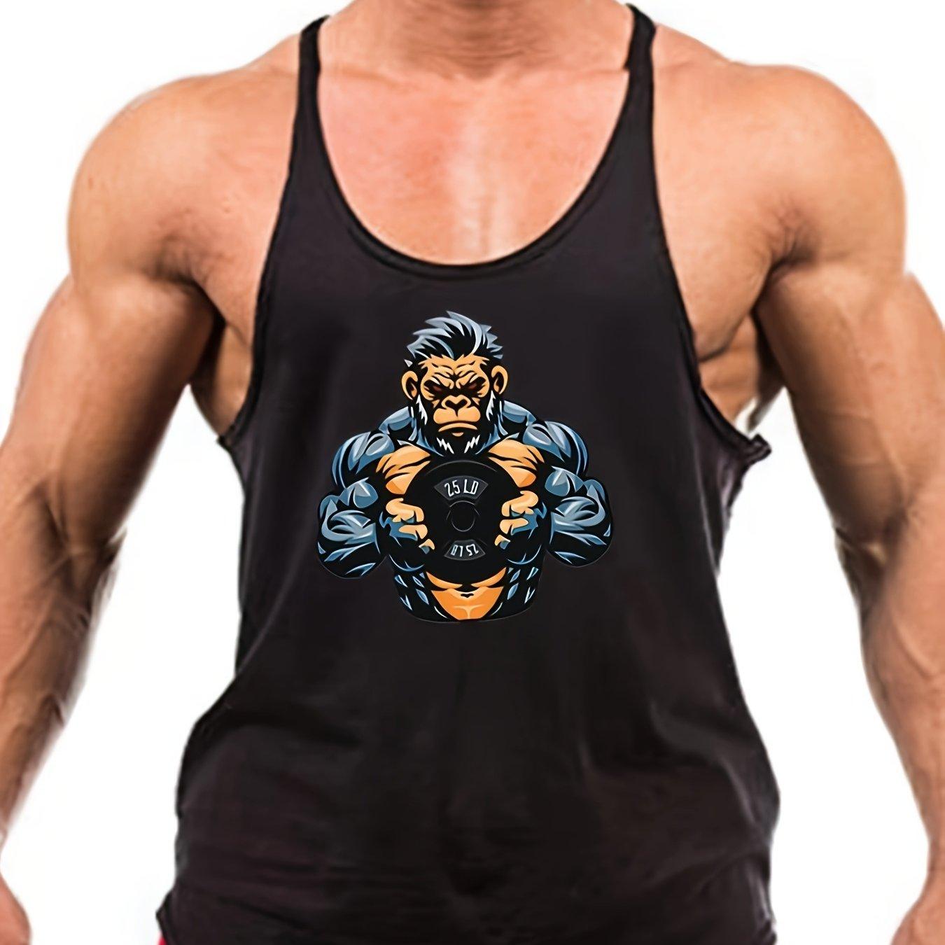 TEMU Maillot de Sport Homme Décontracté - Haut Manches Respirant pour Gym et Été, Coupe Regular Col Rond, T-Shirt Athlétique Manches