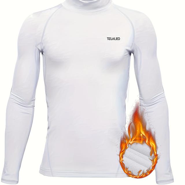 TEMU Telaleo 1pc Youth Boy's Tight-fitting Tights Sports Bottoming Shirt Warm Youth Boy Girl Warm Tight-fitting Shirt Long Sleeve Lining Bottoming Shirt Sports