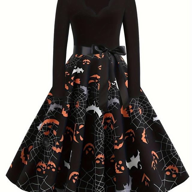 TEMU Halloween Special Elegant And Fashionable Dress For Women
