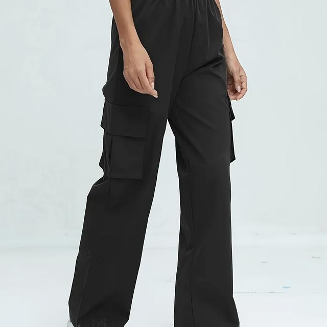 TEMU Lightweight Quick-dry Elastic Trousers For Women, Perfect For Athletic Workouts, Lounging, And Casual Outdoor Activities.