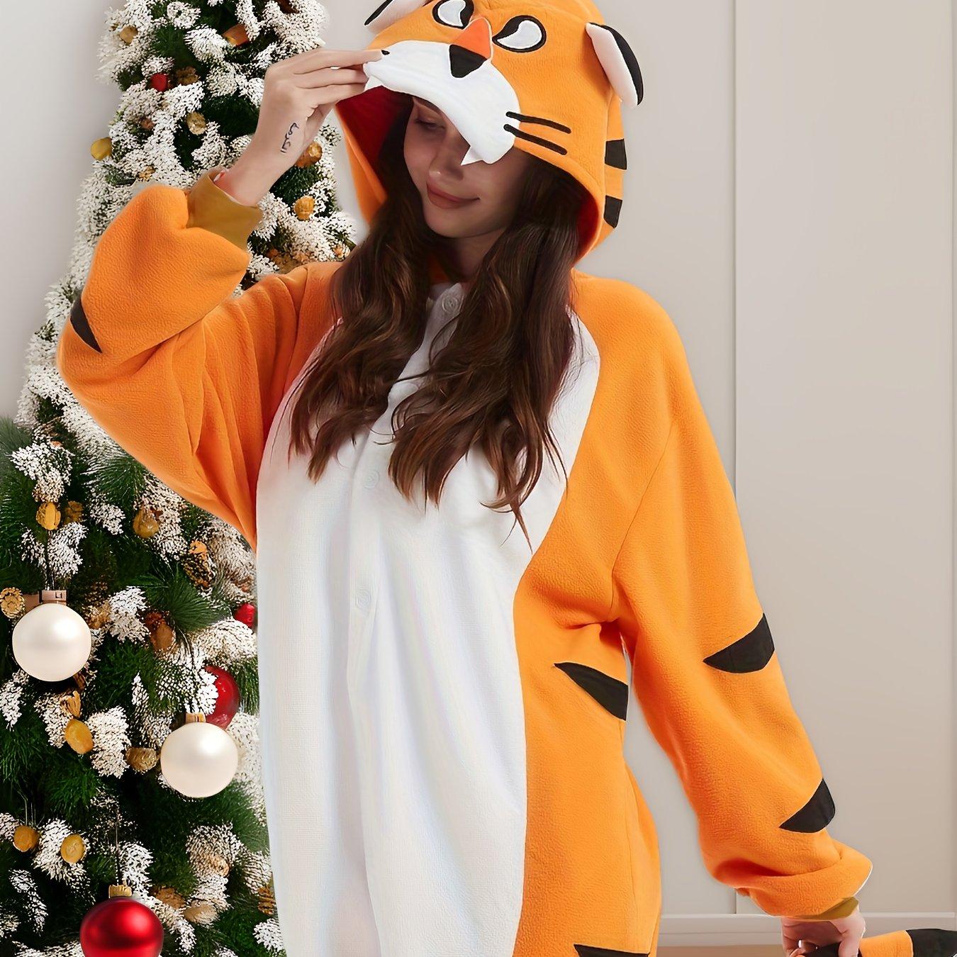 TEMU Kerst Onesie Volwassene Halloween Onesie Volwasseneonesie Kostuum Volwassene Heren Onesies voor Volwassenenadult Onesies voor Vrouwen Volwassene Onesie Kostuum Tijger Onesie Volwassene