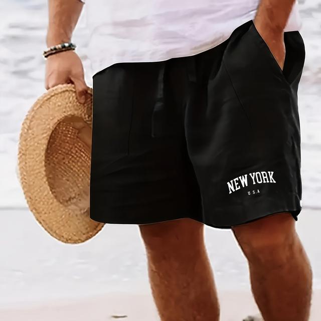 TEMU شورت رجالي خفيف الوزن وقطني - قابل للتنفس، بخصر مطاطي قابل للتعديل، ساق مستقيمة غير مرنة للاستخدام في الجيم والسباحة والصيف اليومي - شورت رياضي أخضر للرجال والمراهقين