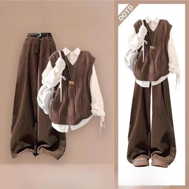 TEMU 【2025年】韓国風年齢を下げるアンダーシャツ＆パンツセット。スできる秋のルックに最適。