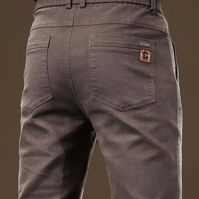 TEMU Men's Slim-fit Straight-leg Business Casual Pants