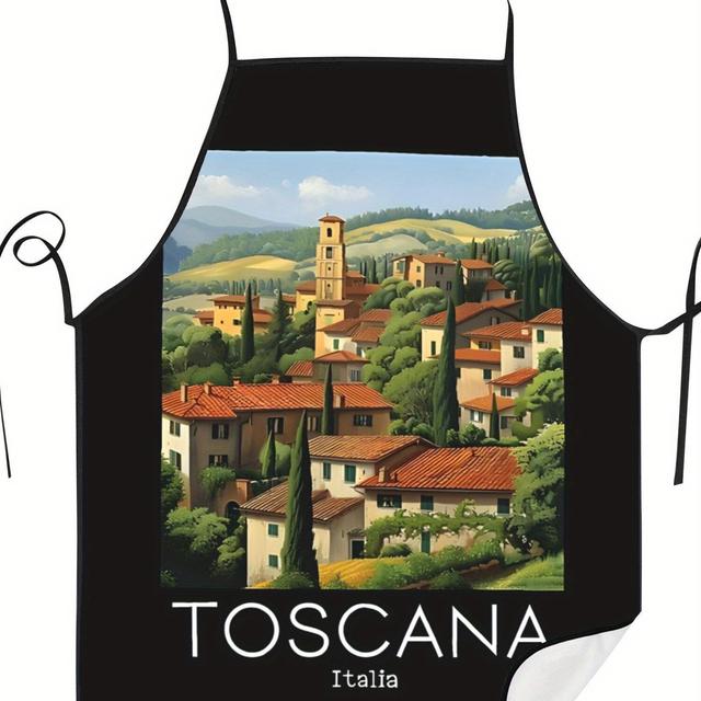 TEMU A Illustration Of Italia Adjustable Cooking Apron Unisex Household