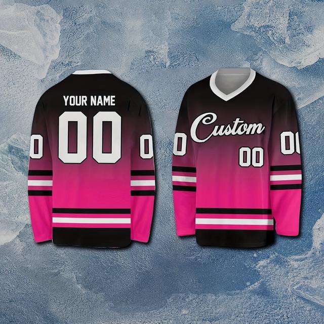 TEMU Personalisierte Rugby-Trikot mit Teamname und Nummern, Hockey-Uniform, Spieltagskleidung für Sportbegeisterte